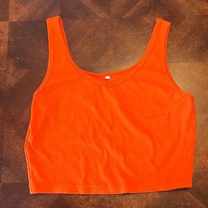 Orange Crop Top Tank